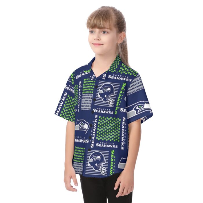 Seattle Seahawks  Kid's Hawaiian Vacation Shirt - Image 3