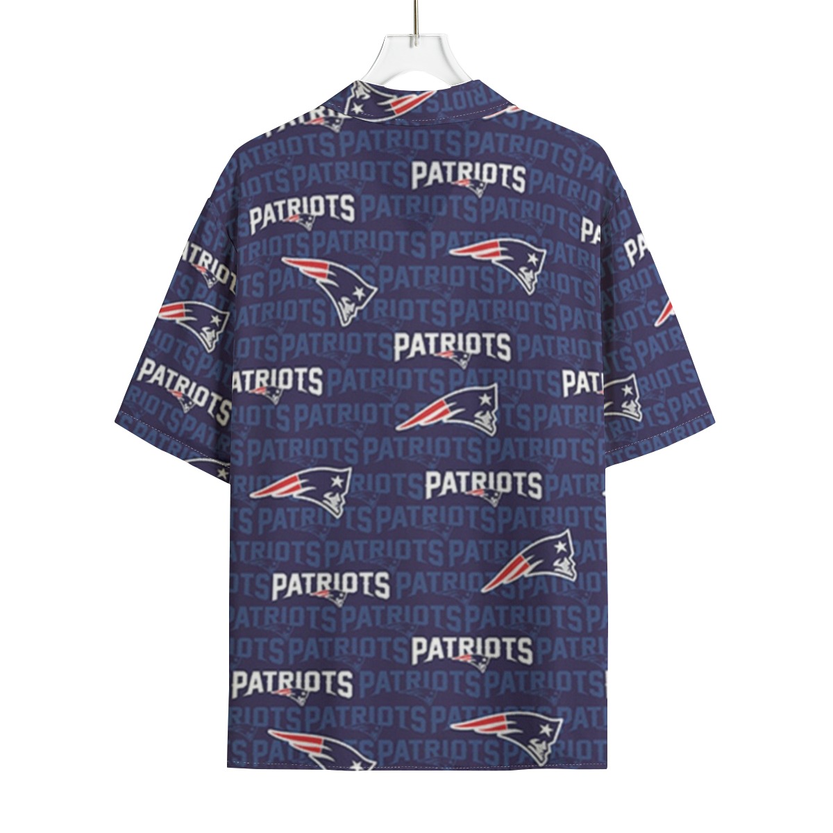 New England Patriots Zubaz All-Over Print Men's Hawaiian Rayon Shirt | 115GSM Rayon - Image 4