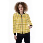 Pittsburgh Steelers All-Over Print Women's Ribbed Stand-up Collar Jacket - Image 2