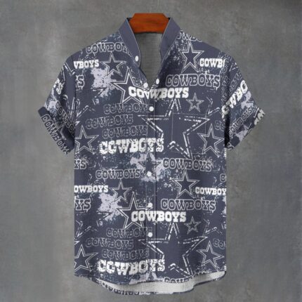 Dallas Cowboys Stand Collar Shirt|110GSM Imitation Flax