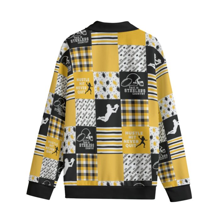 Pittsburgh Steelers Zubaz All-Over Print Unisex Lapel Collar Sweater - Image 4