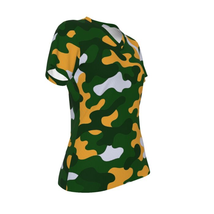 Green Bay Packers All-Over Print Women's V-neck T-shirt - Image 3