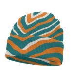 Miami Dolphins Zubaz All-Over Print Knitted Hat - Image 4