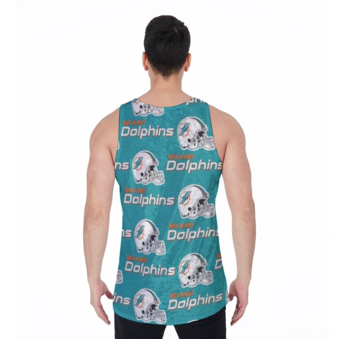 Miami Dolphins Zubaz All-Over Print Men's Tank Top | Velvet - Image 2