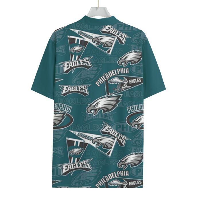 Philadelphia Eagles Zubaz All-over Print Men's Billiard Cloth With Black Zipper - Image 1