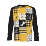 Pittsburgh Steelers Zubaz All-Over Print Men's Raglan Long Sleeve T-shirt  | 190GSM Cotton - Image 2
