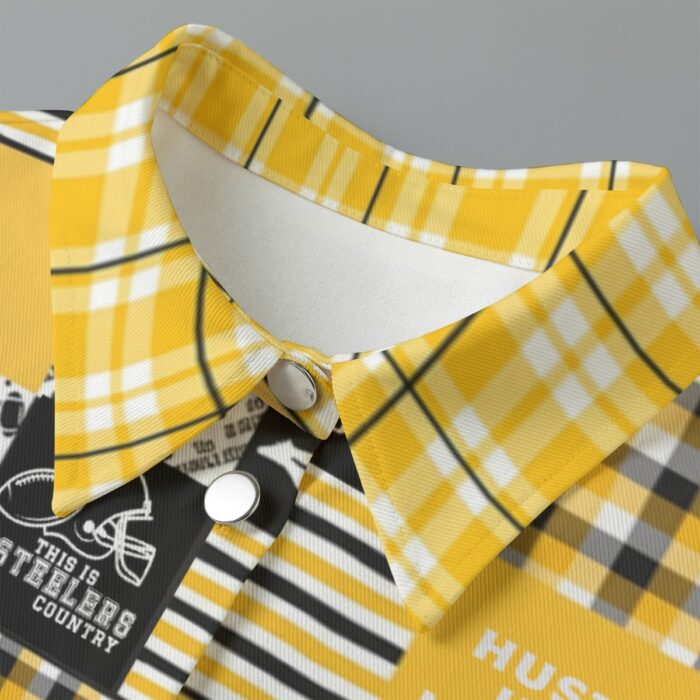 Pittsburgh Steelers All-Over Print Women's Cropped Jacket | 245GSM Cotton - Image 4