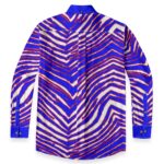 Buffalo Bills Zubaz All-Over Print Men's Casual Lapel Long Sleeve Shirt|125GSM Cotton - Image 3