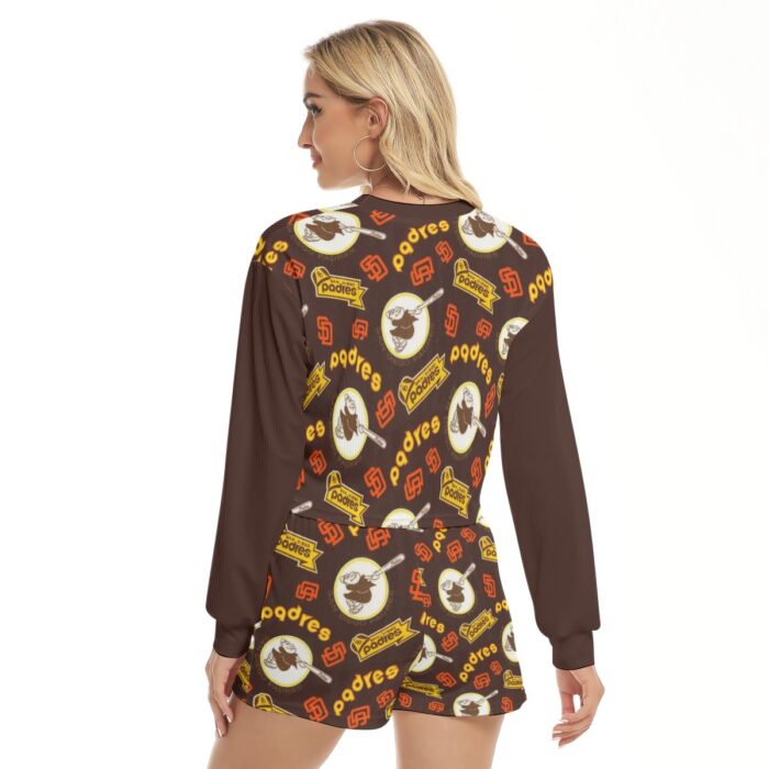 San Diego Padres Women's Short Sweatshirt And Pants Suit - Image 4