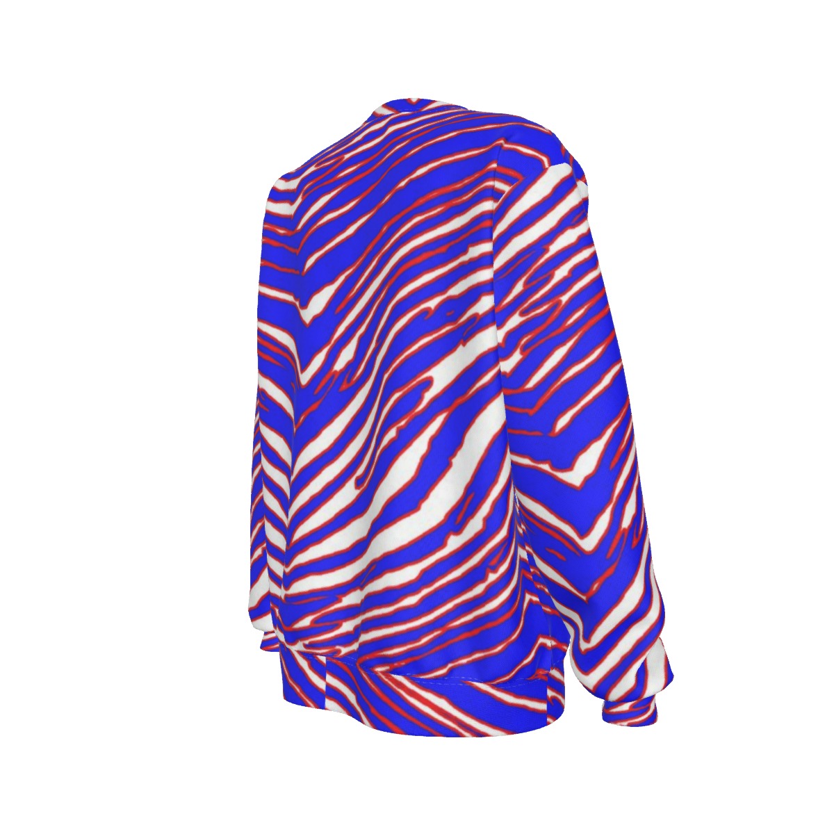 Buffalo Bills Zubaz All-Over Print Women's Loose Sweatshirt - Image 2