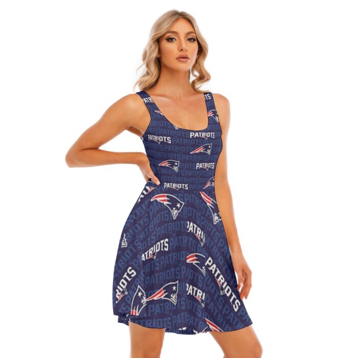 New England Patriots Zubaz All-Over Print Women's Tank Vest Dress - Image 1