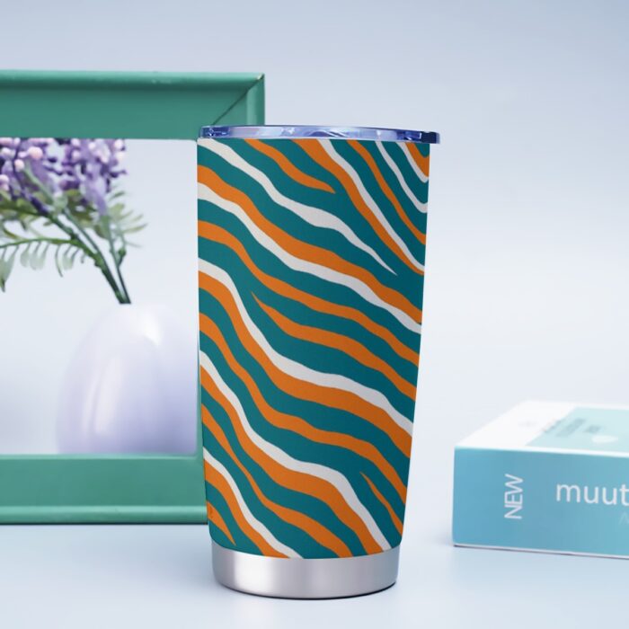Miami Dolphins Zubaz Tumbler 20oz - Image 2