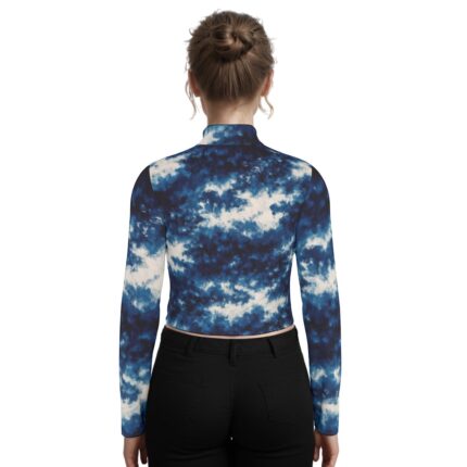Dallas Cowboys Zubaz Eco-Friendly All-Over Print Women's Turtleneck T-shirt With Long Sleeve