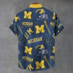 Michigan - Wolverines Stand Collar Shirt|110GSM Imitation Flax - Image 2