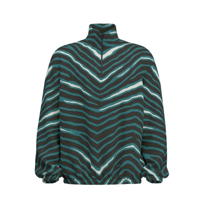 Philadelphia Eagles Zubaz All-Over Print Unisex Turtleneck Zippered Sweatshirt - Image 1