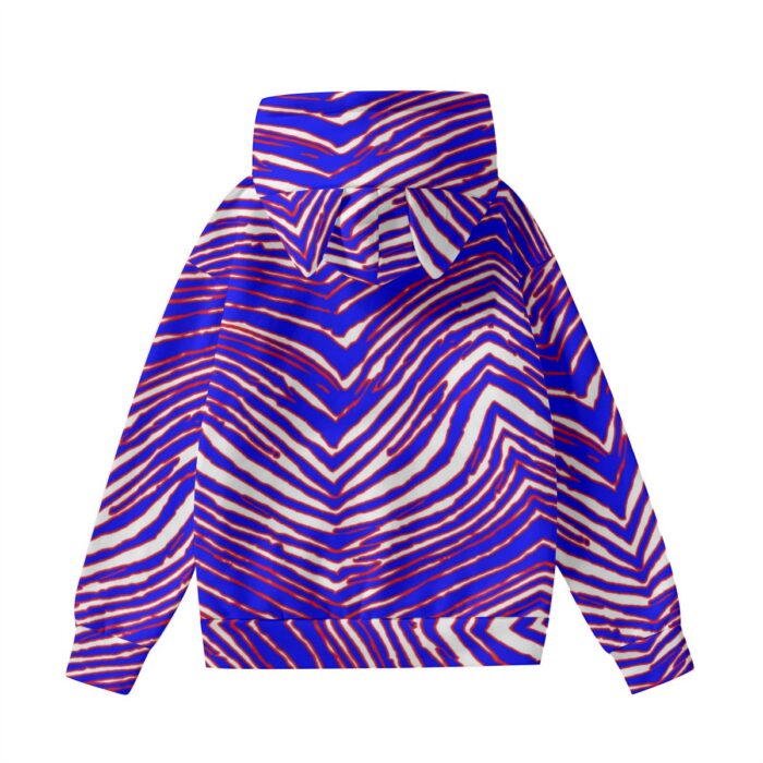 Buffalo Bills Zubaz All-Over Print Women’s Hoodie With Decorative Ears - Image 3