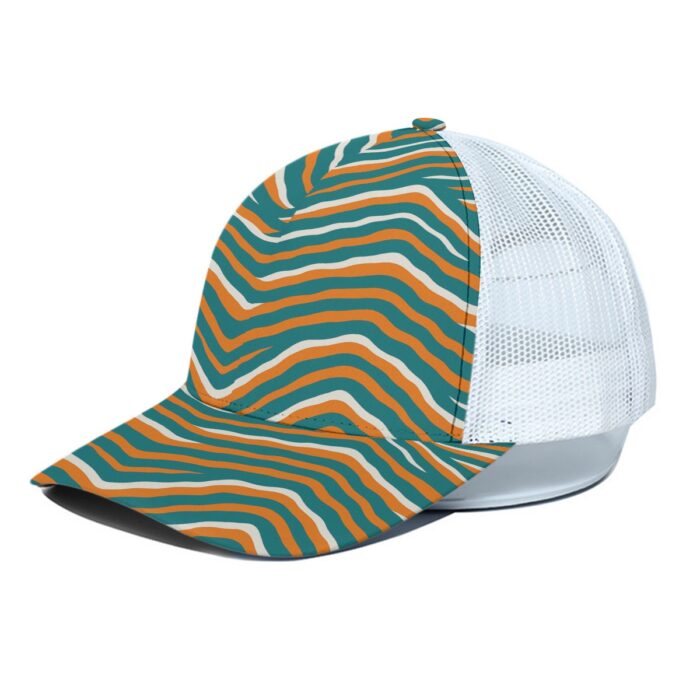 Miami Dolphins Zubaz Unisex Trucker Hat With White Half-mesh - Image 2