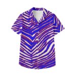 Buffalo Bills Zubaz All-Over Print Kid's Hawaiian Vacation Shirt | 115GSM Cotton poplin - Image 4