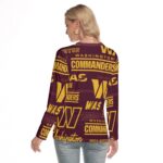Washington Commanders Women's O-neck Long Sleeve T-shirt - Image 4
