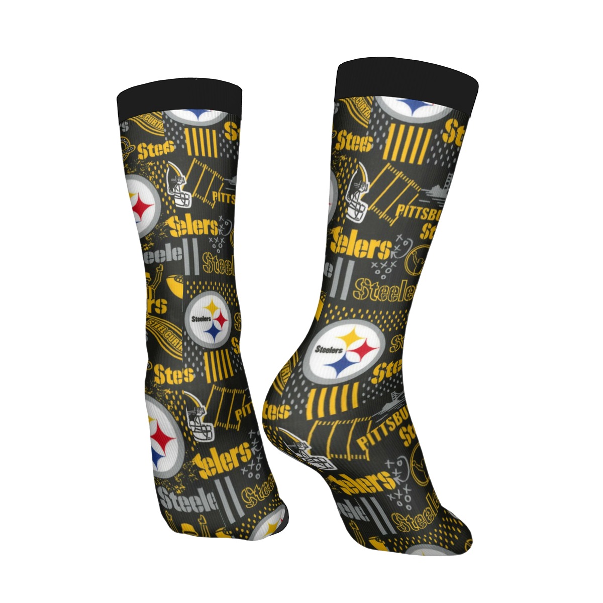 Pittsburgh Steelers Zubaz Contrast Color Socks For the USA