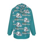 Miami Dolphins Zubaz All-Over Print Men's Heavy Fleece Raglan Hoodie