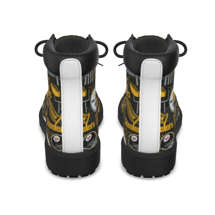 Pittsburgh Steelers Zubaz All-Over Print Men's Short Boots - Image 4