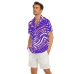 Buffalo Bills Zubaz All-Over Print Men's Deep V-neck Short Sleeve T-shirt - Image 5
