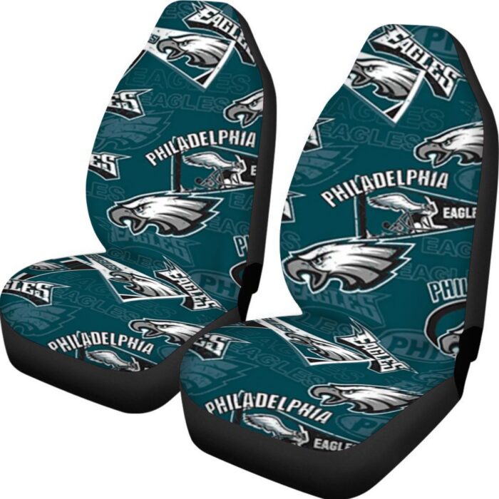 Philadelphia Eagles Zubaz Universal Car Seat Cover With Thickened Back - Image 2