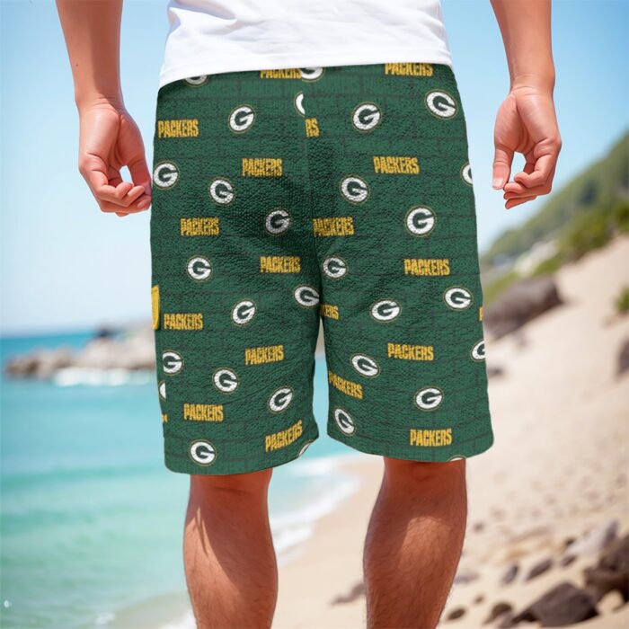 Green Bay Packers All-Over Print Men's Cargo Shorts - Image 1