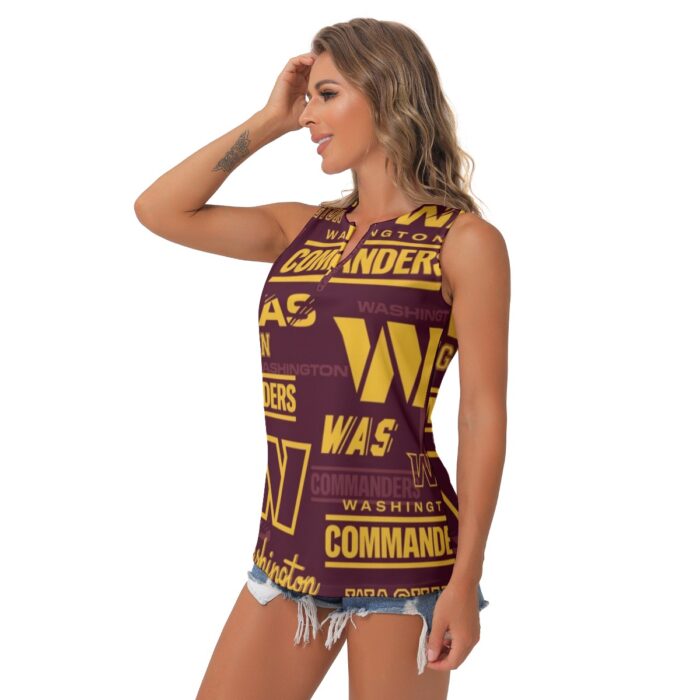 Washington Commanders Women's Sleeveless V-Neck Top - Image 1