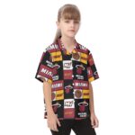Miami Heat Kid's Hawaiian Vacation Shirt - Image 2