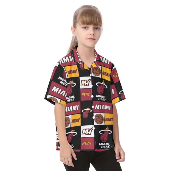 Miami Heat Kid's Hawaiian Vacation Shirt - Image 2