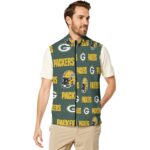 Green Bay Packers All-Over Print Men's Stand-up Collar Vest - Image 2