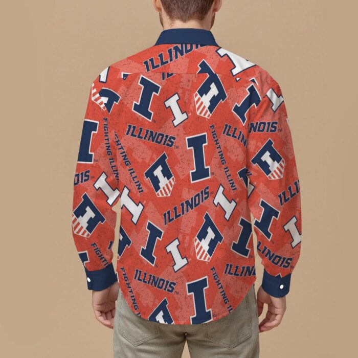 Illinois at Urbana Champaign  Fighting Illini Men's Slim Fit Long Sleeve Shirt - Image 2