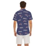 New England Patriots All-Over Print Men's Deep V-neck Short Sleeve T-shirt - Image 3
