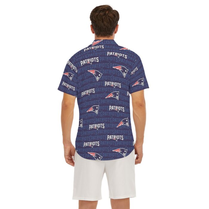 New England Patriots All-Over Print Men's Deep V-neck Short Sleeve T-shirt - Image 3