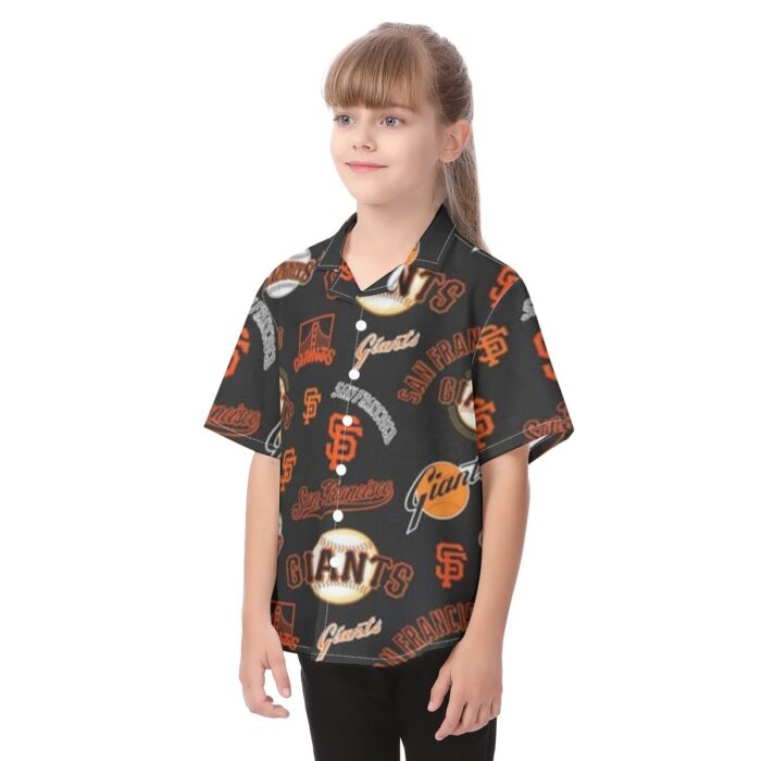 San Francisco Giants Kid's Hawaiian Vacation Shirt - Image 3