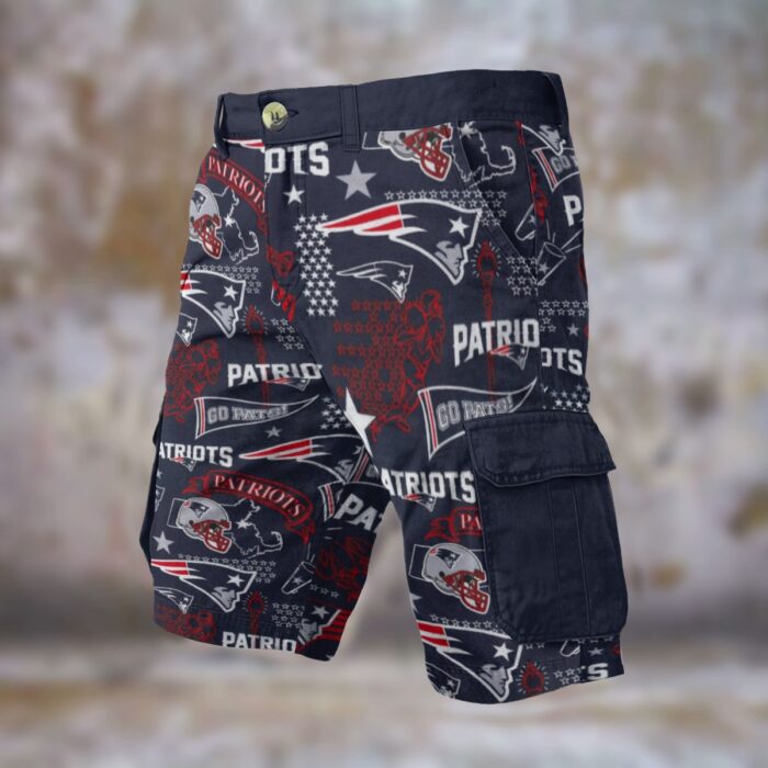 New England Patriots  Cargo Shorts - Image 1