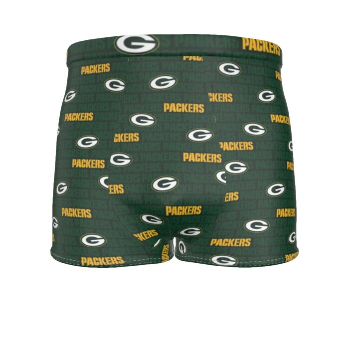 Green Bay Packers All-Over Print Men's Boxer Briefs - Image 1