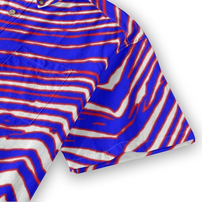 Buffalo Bills Zubaz All-Over Print Men's Breathable Cotton Shirt|125GSM - Image 5