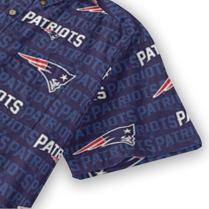 New England Patriots All-Over Print Men's Breathable Cotton Shirt|125GSM - Image 4