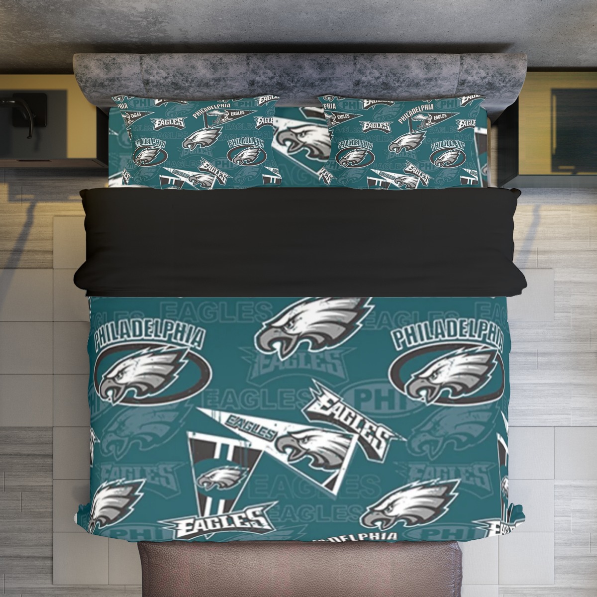 Philadelphia Eagles Zubaz Four-piece Duvet Cover Set | Widened - Image 3