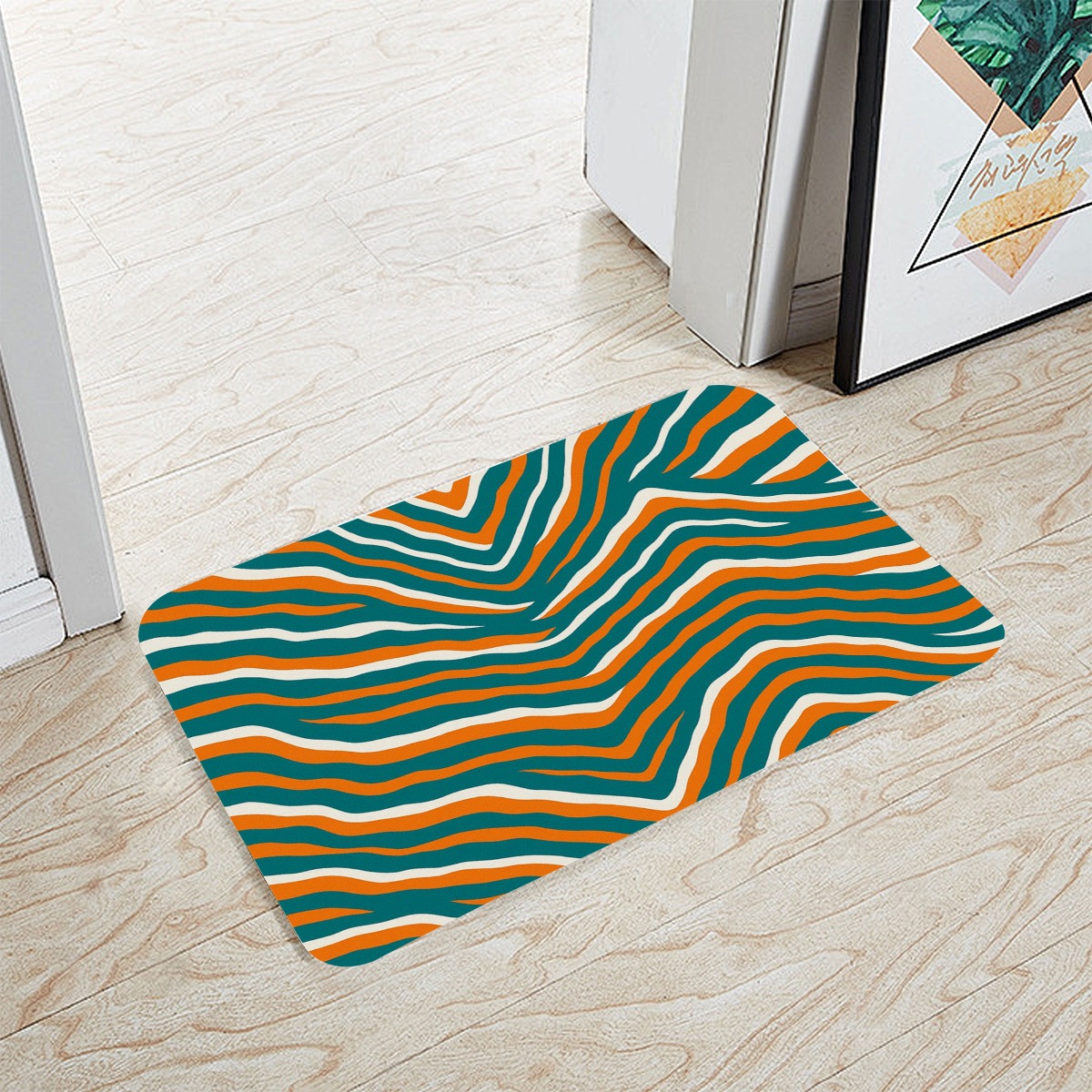 Miami Dolphins Zubaz Flannel Anti-Slip Floor Mat For the USA