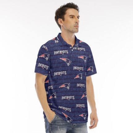 New England Patriots All-Over Print Men's Polo Shirt | Velvet