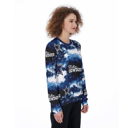 Dallas Cowboys Zubaz All-Over Print Women's Loose Sweatshirt
