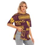 Washington Commanders Women's Short Sleeves T-shirt With Hem Split - Image 2