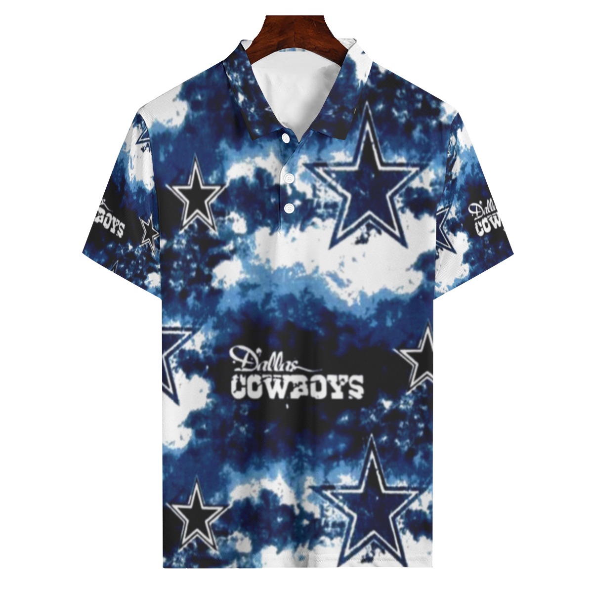 Dallas Cowboys Zubaz All-Over Print Men's Polo Shirt | 180GSM - Image 2