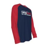 New England Patriots All-Over Print Men's Raglan Long Sleeve T-shirt  | 190GSM Cotton - Image 3