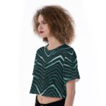 Philadelphia Eagles Zubaz All-Over Print Cropped T-Shirt - Image 3