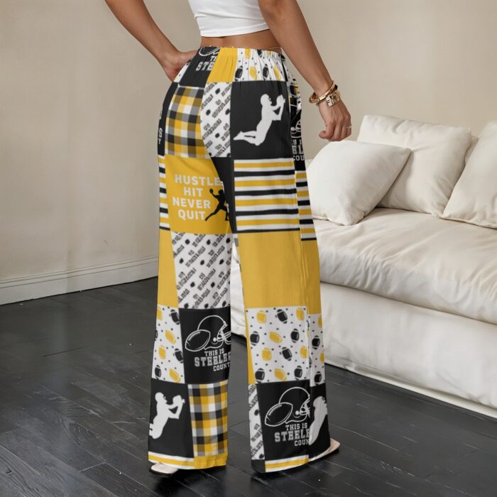 Pittsburgh Steelers All-Over Print Women’s Straight-Leg Casual Pants - Image 2